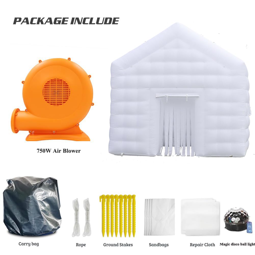 SAYOK Inflatable Nightclub, Inflatable Party Tent with Disco Ball Light, Inflatable Night Club Tent for Adults Wedding Birthday Backyard Party Business