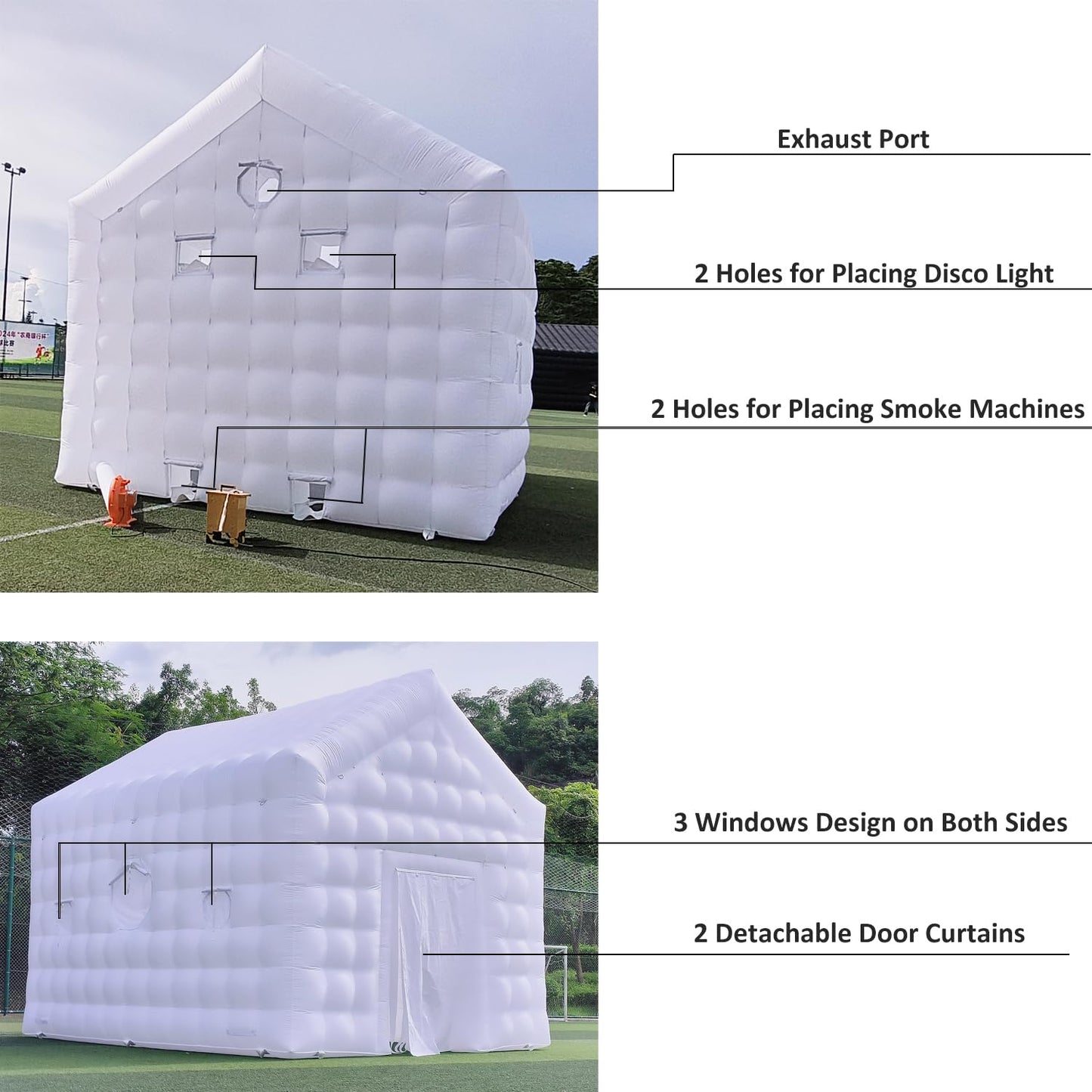 SAYOK Inflatable Nightclub, Inflatable Party Tent with Disco Ball Light, Inflatable Night Club Tent for Adults Wedding Birthday Backyard Party Business