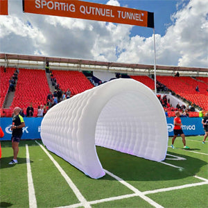 Sayok Inflatable Tunnel Sports Tunnel Entrance Inflatable Tunnel Tent for Event Wedding Advertising Party Exhibition Promotion(White, 16.5x10x10ft)