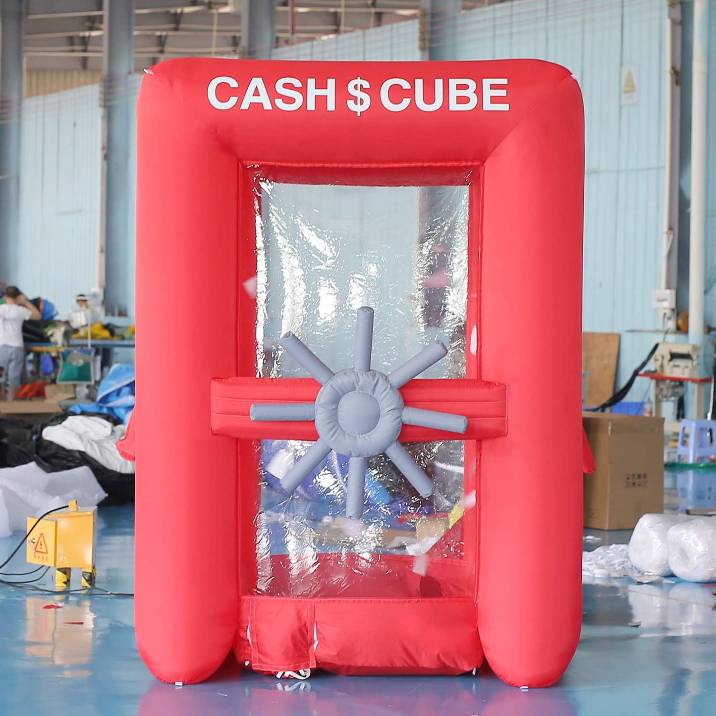 SAYOK Inflatable Cash Cube Booth Inflatable Money Grab Machine for Business Advertising Event Promotion(NO BLOWERS INCLUDED, 5.9x5.9x8.2ft)
