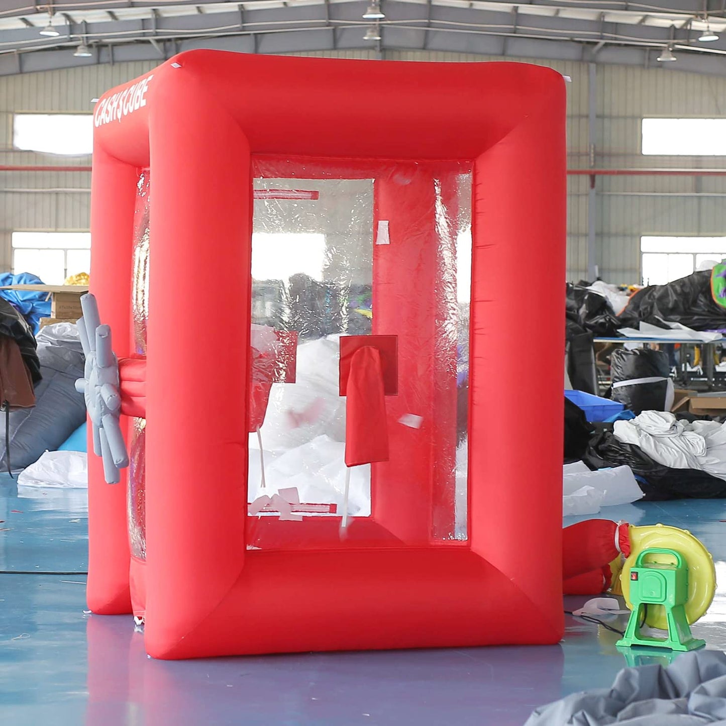 SAYOK Inflatable Cash Cube Booth Inflatable Money Grab Machine for Business Advertising Event Promotion(NO BLOWERS INCLUDED, 5.9x5.9x8.2ft)