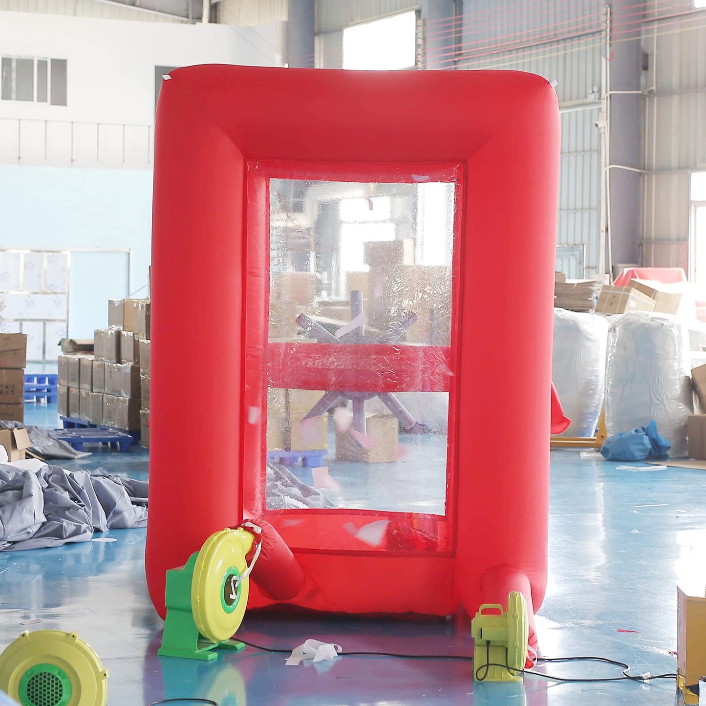 SAYOK Inflatable Cash Cube Booth Inflatable Money Grab Machine for Business Advertising Event Promotion(NO BLOWERS INCLUDED, 5.9x5.9x8.2ft)
