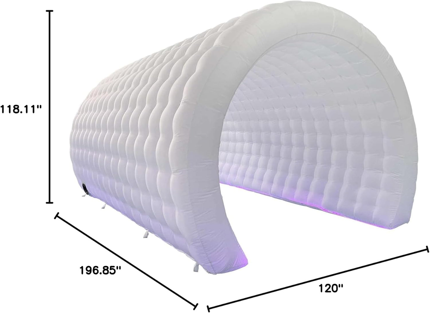 Sayok Inflatable Tunnel Sports Tunnel Entrance Inflatable Tunnel Tent for Event Wedding Advertising Party Exhibition Promotion(White, 16.5x10x10ft)
