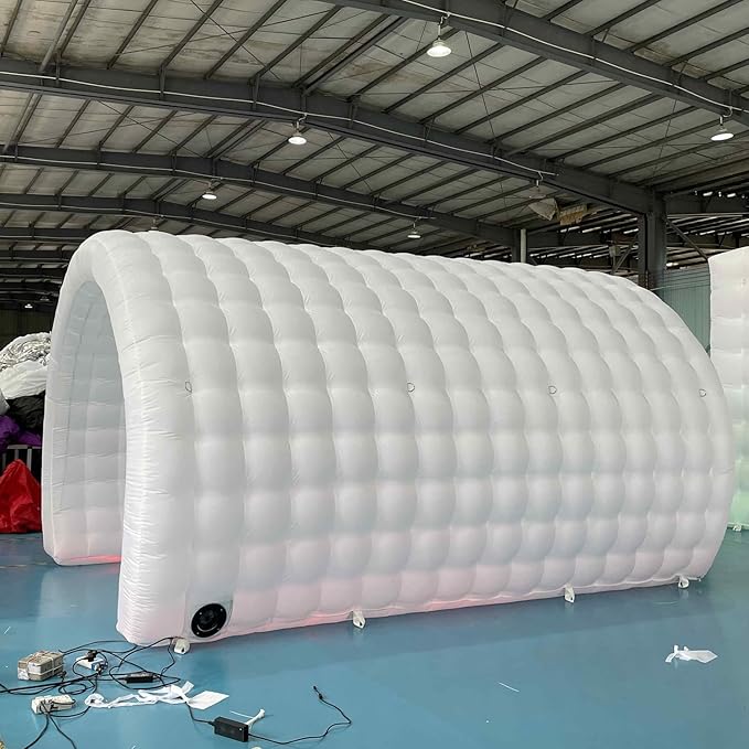 Sayok Inflatable Tunnel Sports Tunnel Entrance Inflatable Tunnel Tent for Event Wedding Advertising Party Exhibition Promotion(White, 16.5x10x10ft)