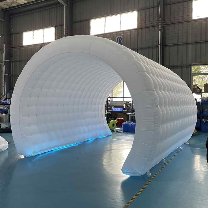Sayok Inflatable Tunnel Sports Tunnel Entrance Inflatable Tunnel Tent for Event Wedding Advertising Party Exhibition Promotion(White, 16.5x10x10ft)