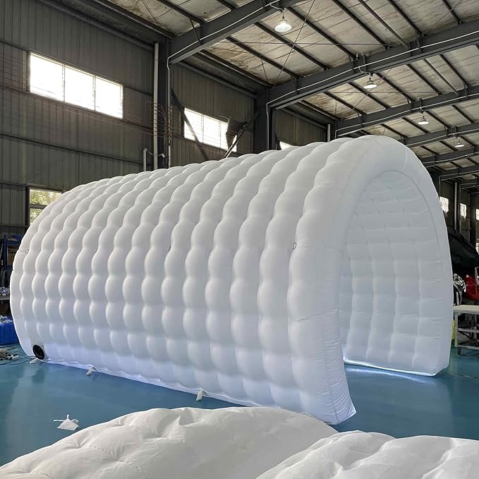 Sayok Inflatable Tunnel Sports Tunnel Entrance Inflatable Tunnel Tent for Event Wedding Advertising Party Exhibition Promotion(White, 16.5x10x10ft)