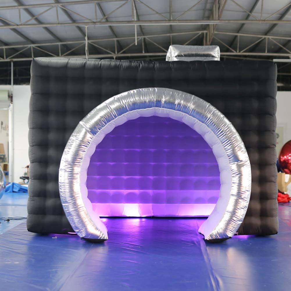 SAYOK Inflatable Party Tent Inflatable Nightclub White Inflatable Camera Photo Booth Enclosure Inflatable Cube Tent for Event, Show, Exhibition, Bars, Clubs, Tourism, Parties