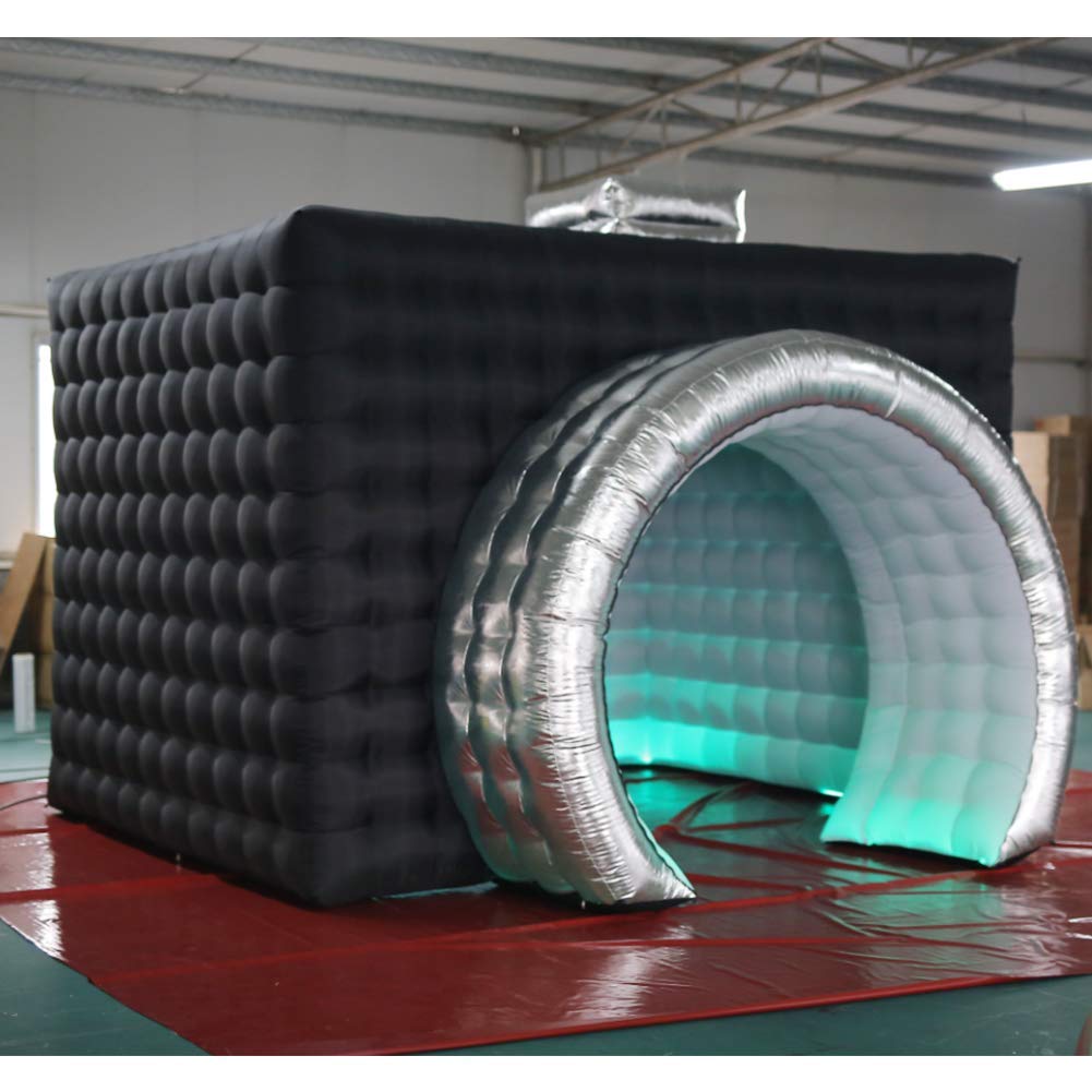 SAYOK Inflatable Party Tent Inflatable Nightclub White Inflatable Camera Photo Booth Enclosure Inflatable Cube Tent for Event, Show, Exhibition, Bars, Clubs, Tourism, Parties