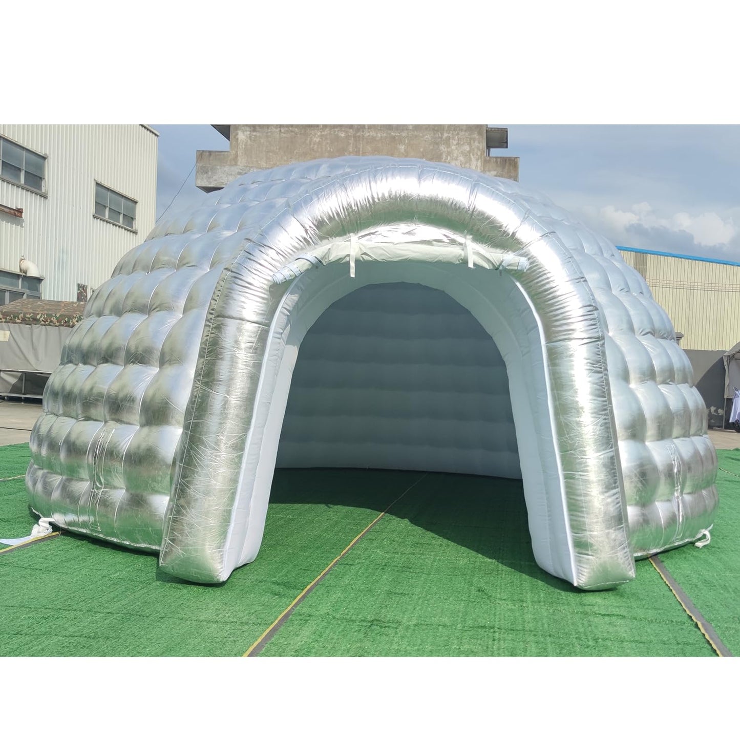 SAYOK Outdoor Portable Inflatable Igloo Dome Tent with Led Light for Party Wedding Event Camping