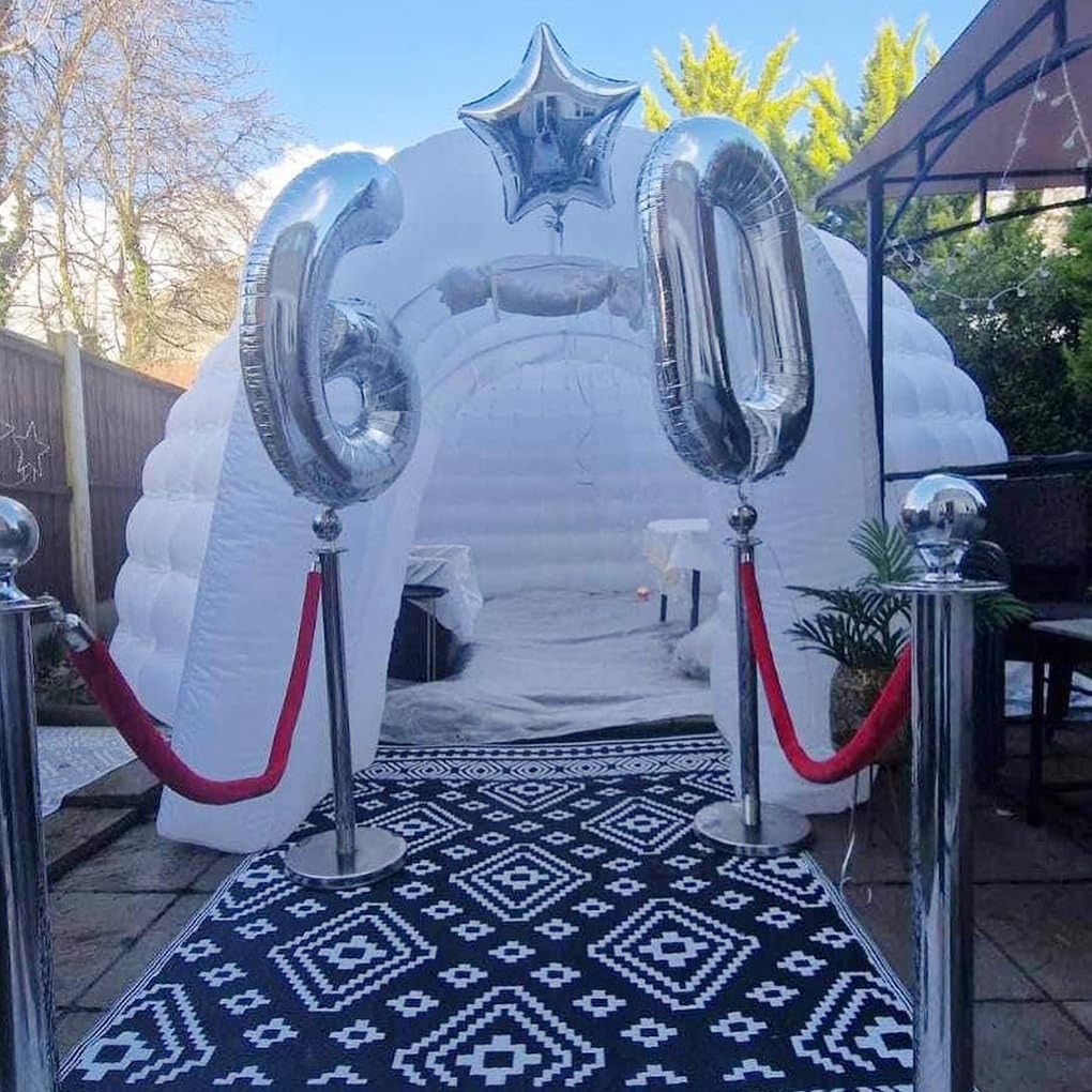 SAYOK Outdoor Portable Inflatable Igloo Dome Tent with Led Light for Party Wedding Event Camping