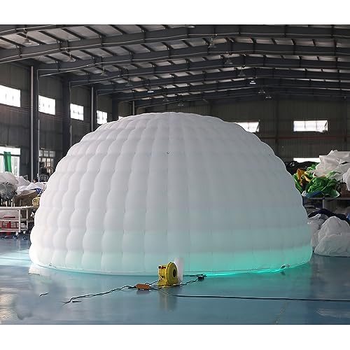 SAYOK Outdoor Portable Inflatable Igloo Dome Tent with Led Light for Party Wedding Event Camping