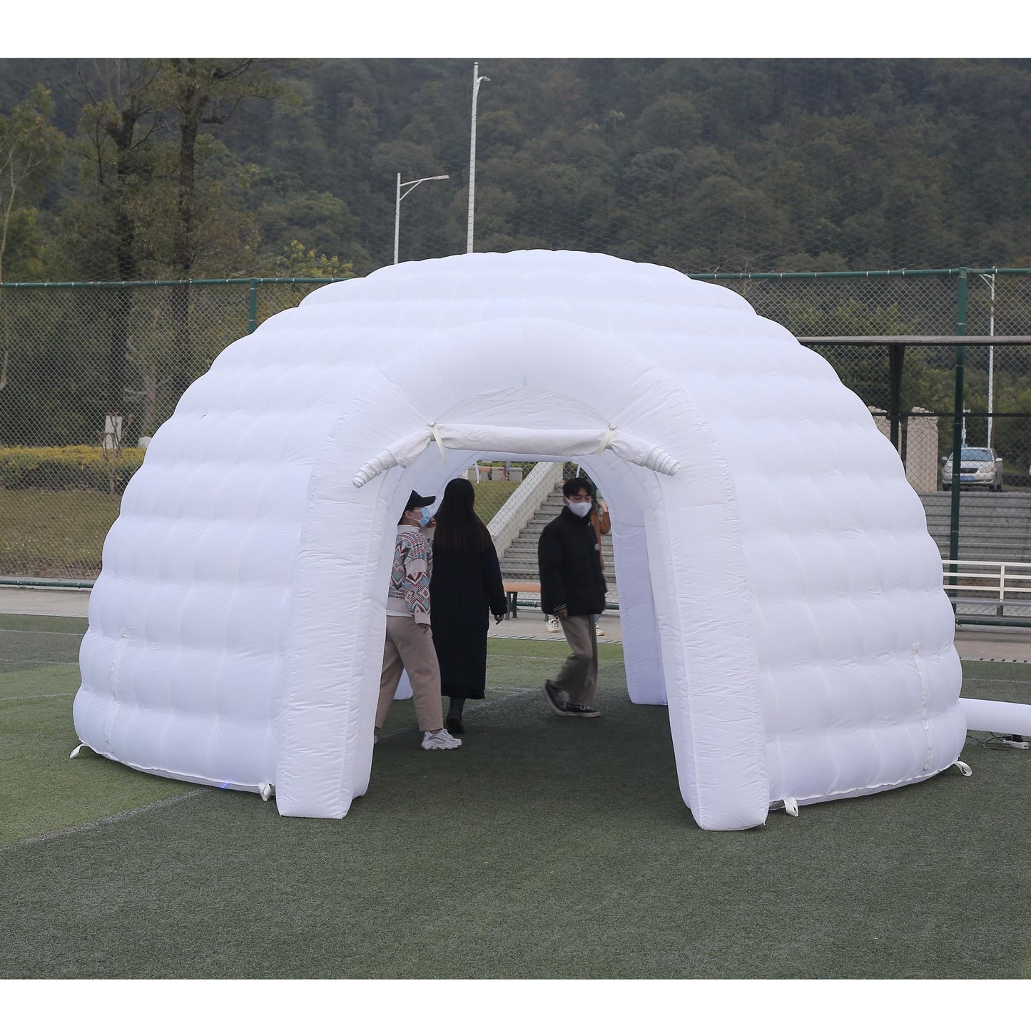 SAYOK Outdoor Portable Inflatable Igloo Dome Tent with Led Light for Party Wedding Event Camping