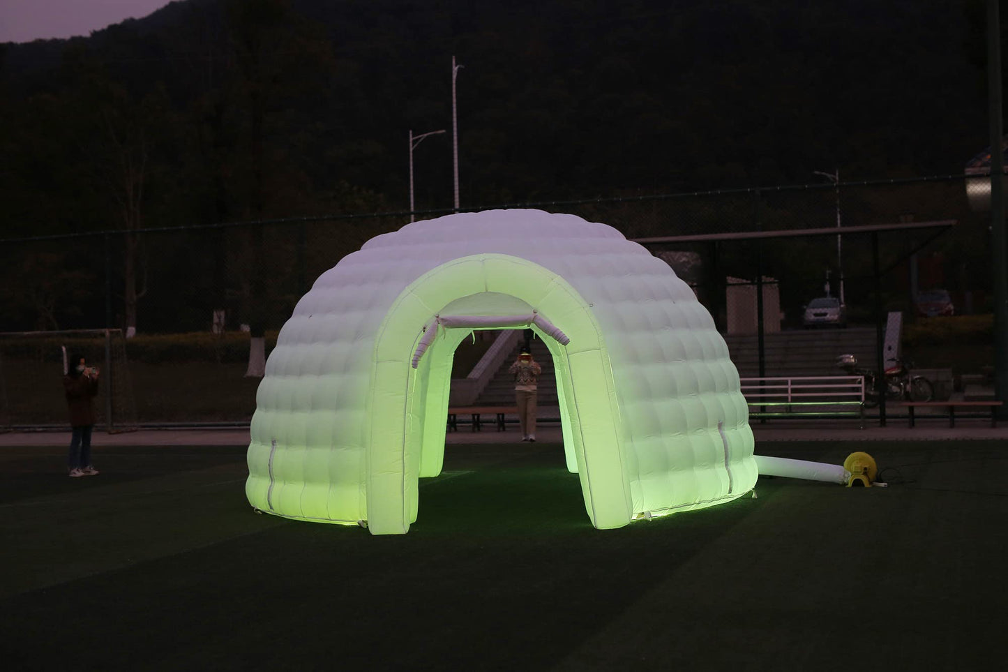 SAYOK Outdoor Portable Inflatable Igloo Dome Tent with Led Light for Party Wedding Event Camping