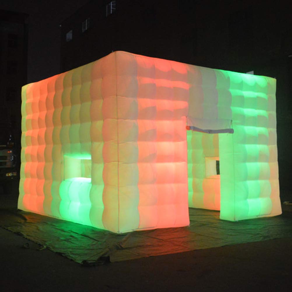 SAYOK Portable Large Inflatable Air Cube Tent Fancy Inflatable Marquee Tent House Night Club for Party Event Exhibition Wedding Business/Private Use