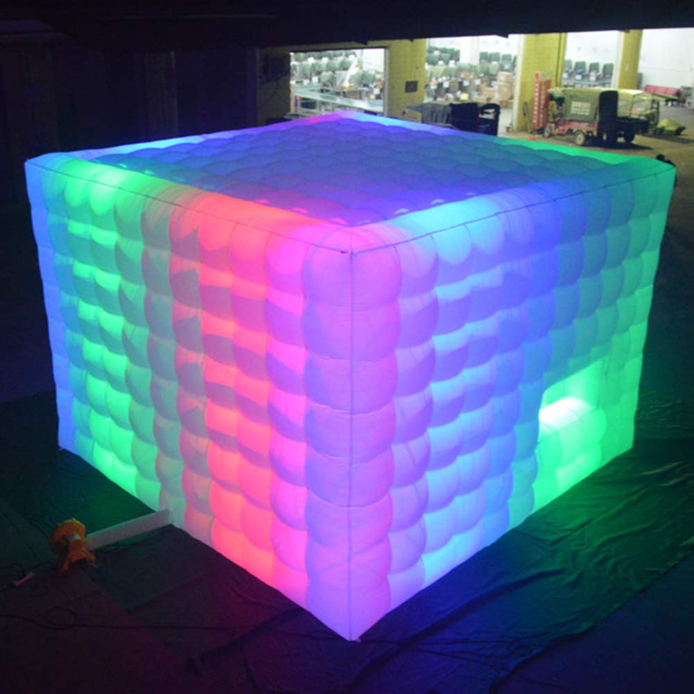 SAYOK Portable Large Inflatable Air Cube Tent Fancy Inflatable Marquee Tent House Night Club for Party Event Exhibition Wedding Business/Private Use