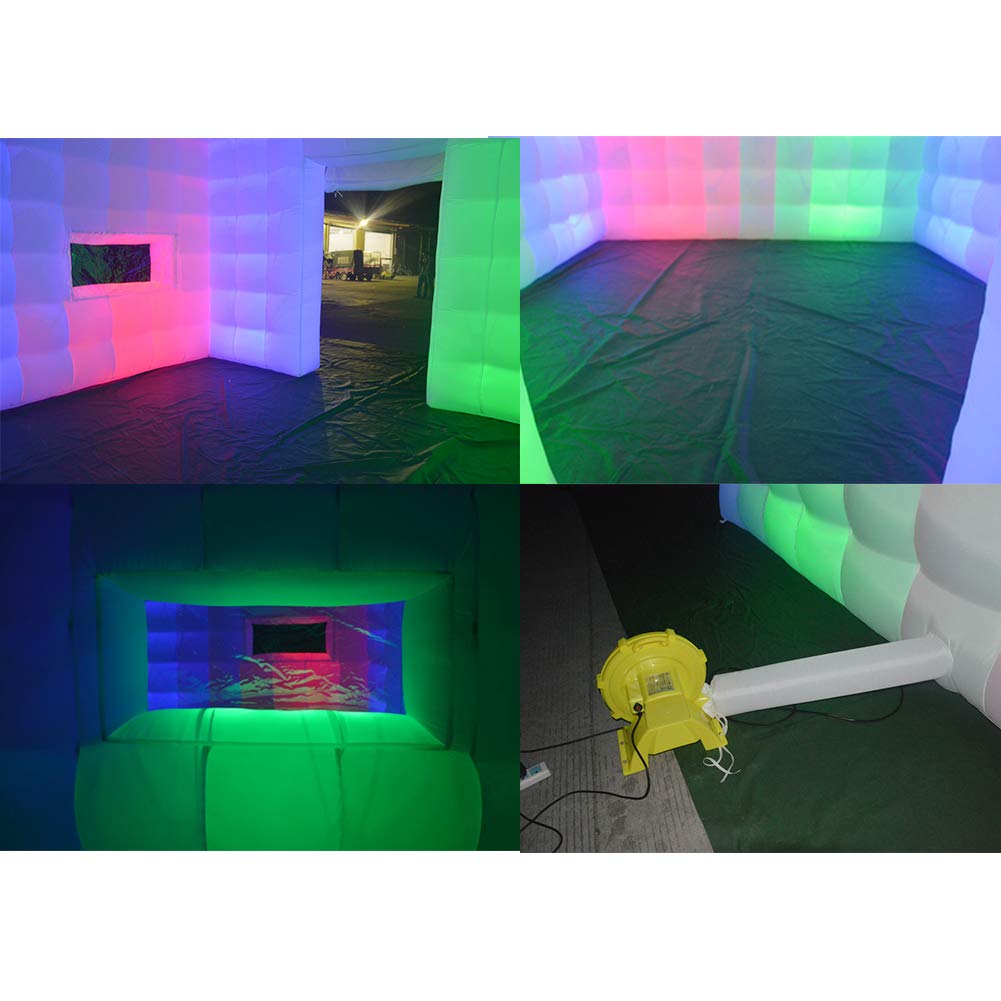 SAYOK Portable Large Inflatable Air Cube Tent Fancy Inflatable Marquee Tent House Night Club for Party Event Exhibition Wedding Business/Private Use