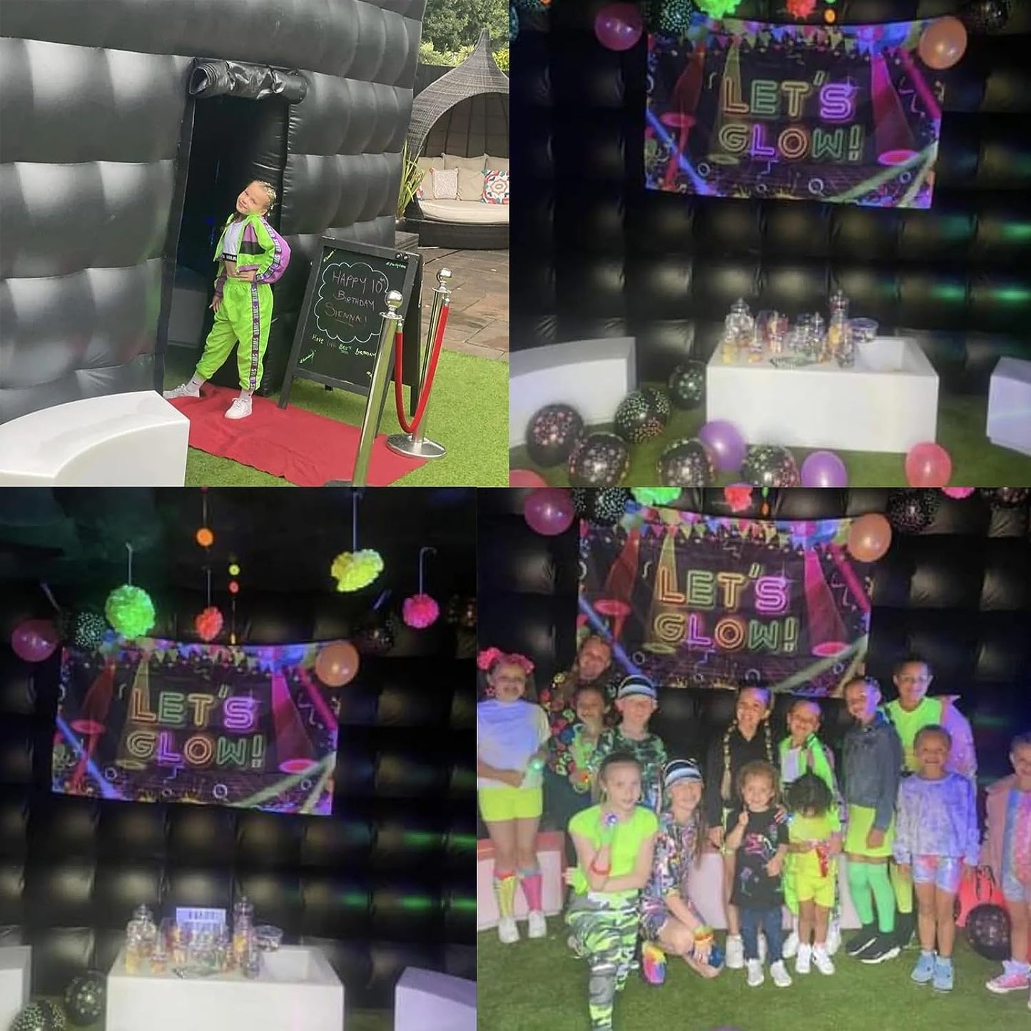 SAYOK Inflatable Nightclub, Inflatable Party Tent with Disco Ball Light, Inflatable Night Club Tent for Adults Wedding Birthday Backyard Party Business inflatable house​