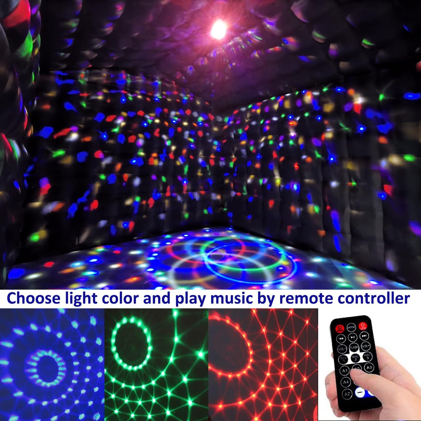 SAYOK Inflatable Nightclub, Inflatable Party Tent with Disco Ball Light, Inflatable Night Club Tent for Adults Wedding Birthday Backyard Party Business