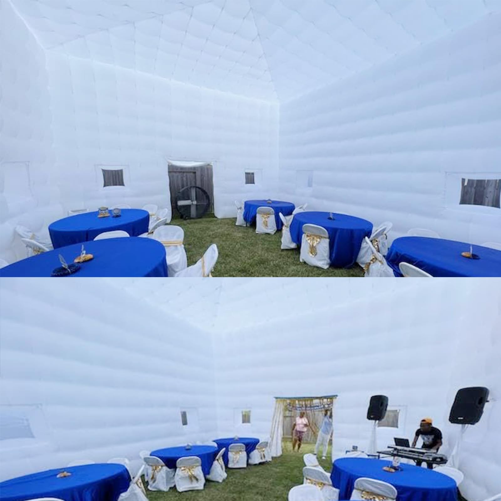 SAYOK Portable Large Inflatable Air Cube Tent Fancy Inflatable Marquee Tent House Night Club for Party Event Exhibition Wedding Business/Private Use
