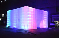 SAYOK Portable Large Inflatable Air Cube Tent Fancy Inflatable Marquee Tent House Night Club for Party Event Exhibition Wedding Business/Private Use