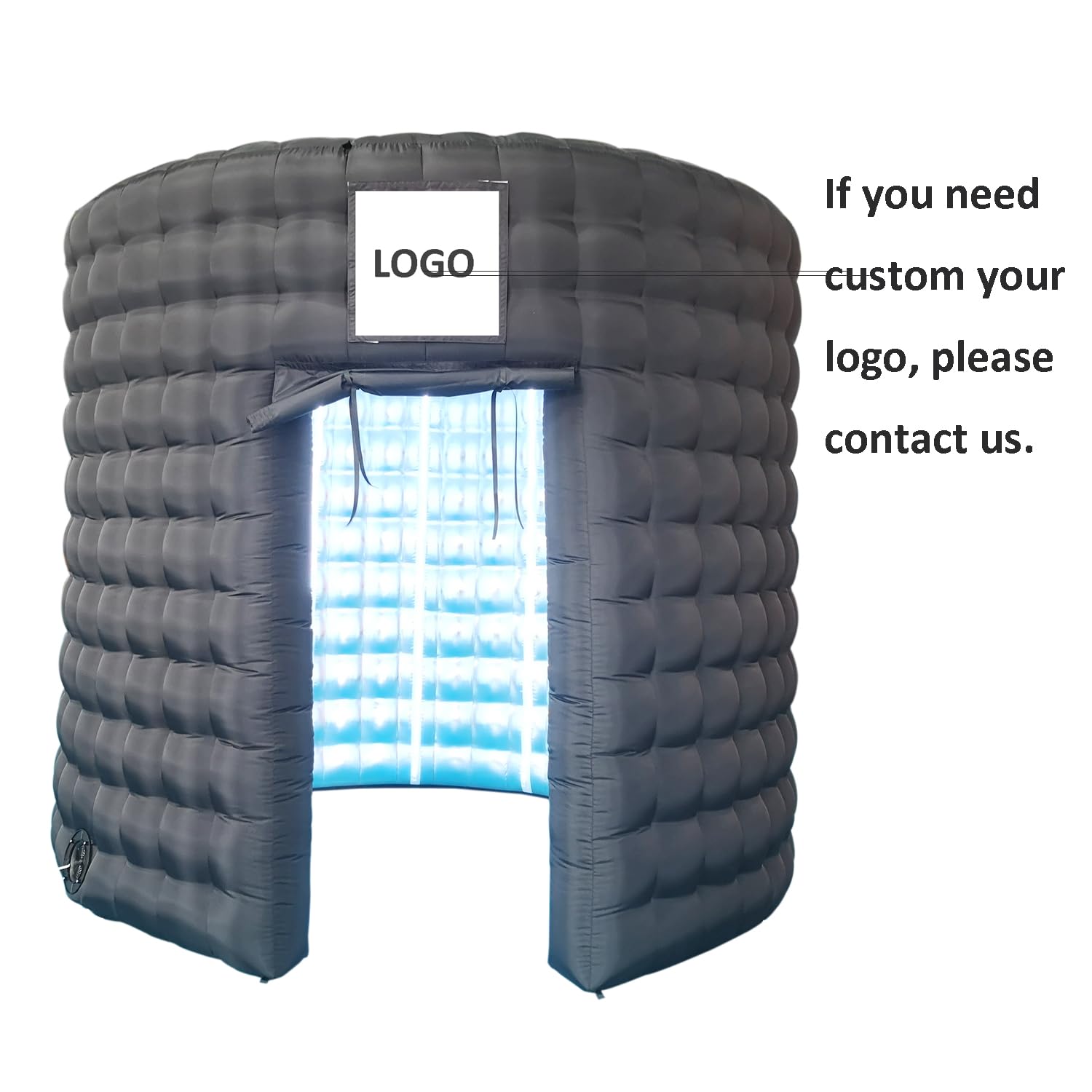 SAYOK 10ft Diameter Round Inflatable LED 360 Photo Booth Enclosure with LED Lights & Blower, 360 Photo Booth Backdrop for Wedding, Party, Birthday, Exhibition