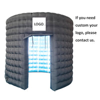 SAYOK 10ft Diameter Round Inflatable LED 360 Photo Booth Enclosure with LED Lights & Blower, 360 Photo Booth Backdrop for Wedding, Party, Birthday, Exhibition