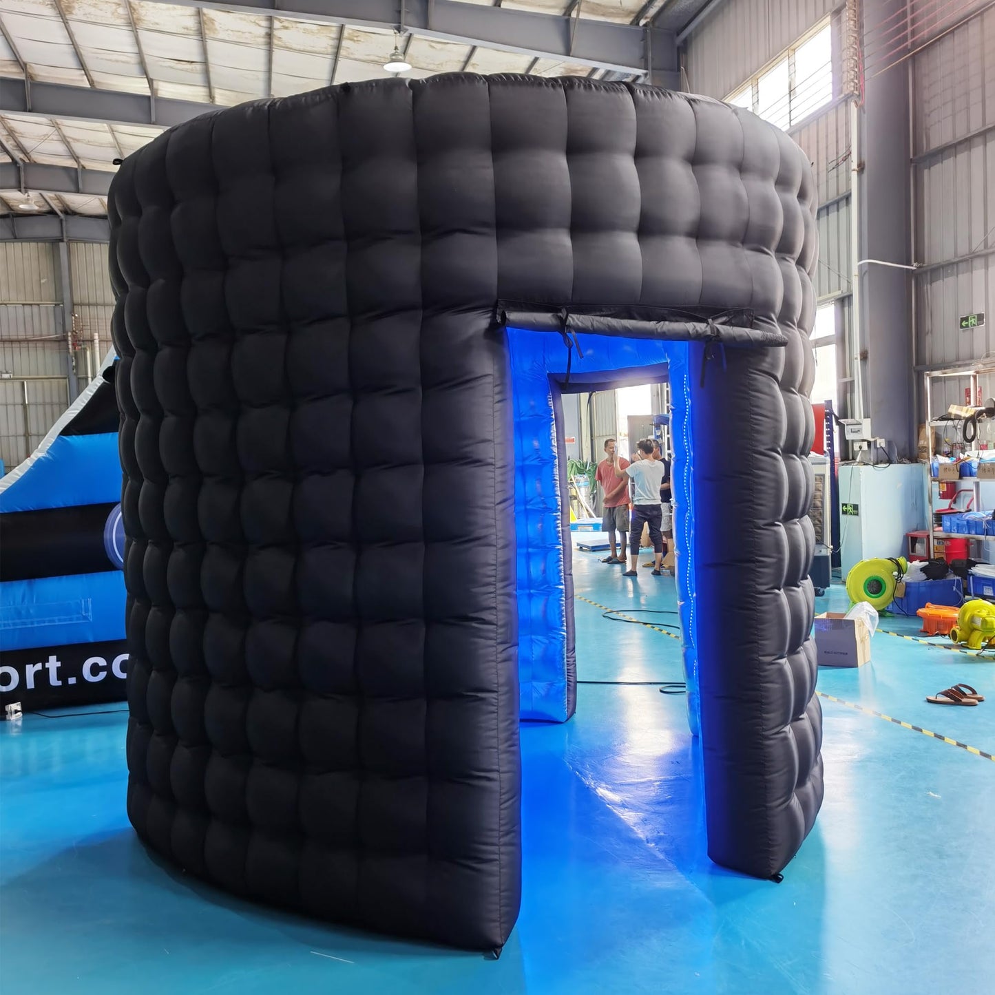 SAYOK 10ft Diameter Round Inflatable LED 360 Photo Booth Enclosure with LED Lights & Blower, 360 Photo Booth Backdrop for Wedding, Party, Birthday, Exhibition