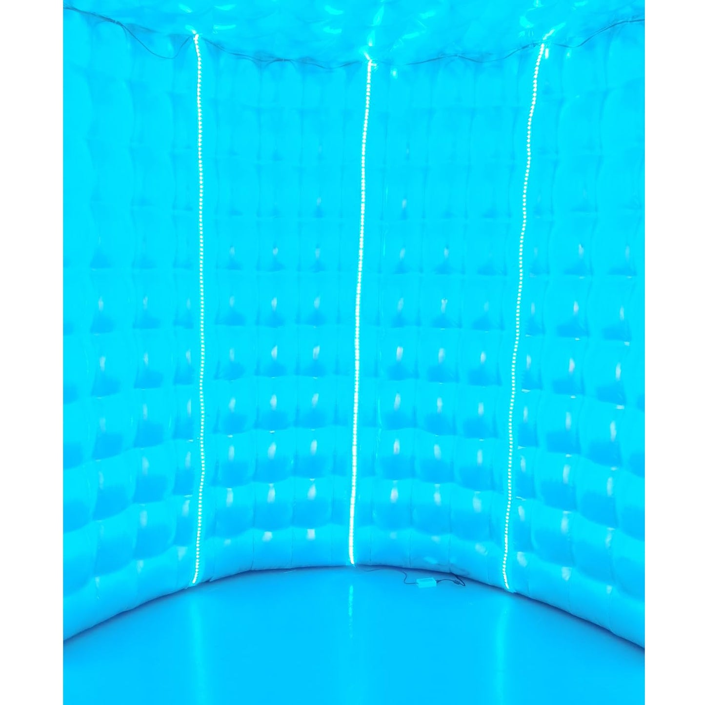 SAYOK 10ft Diameter Round Inflatable LED 360 Photo Booth Enclosure with LED Lights & Blower, 360 Photo Booth Backdrop for Wedding, Party, Birthday, Exhibition
