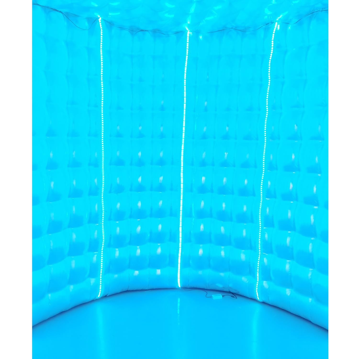 SAYOK 10ft Diameter Round Inflatable LED 360 Photo Booth Enclosure with LED Lights & Blower, 360 Photo Booth Backdrop for Wedding, Party, Birthday, Exhibition
