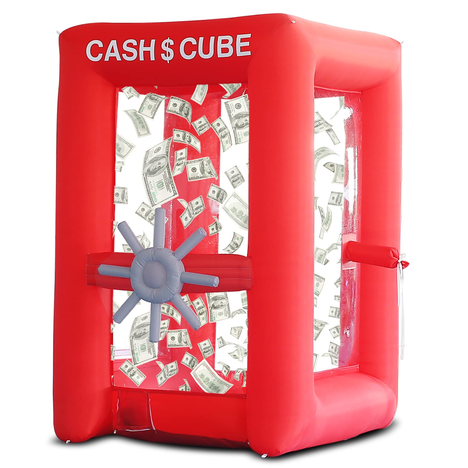 SAYOK Inflatable Cash Cube Booth Inflatable Money Grab Machine for Business Advertising Event Promotion(NO BLOWERS INCLUDED, 5.9x5.9x8.2ft)