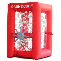 SAYOK Inflatable Cash Cube Booth Inflatable Money Grab Machine for Business Advertising Event Promotion(NO BLOWERS INCLUDED, 5.9x5.9x8.2ft)