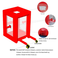 SAYOK Inflatable Cash Cube Booth Inflatable Money Grab Machine for Business Advertising Event Promotion(NO BLOWERS INCLUDED, 5.9x5.9x8.2ft)