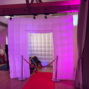 SAYOK Portable Inflatable Photo Booth Enclosure， Photo Booth Tent with Air Blower and Remote Controller, Photo Booth Backdrop for Party Wedding Birthday Event