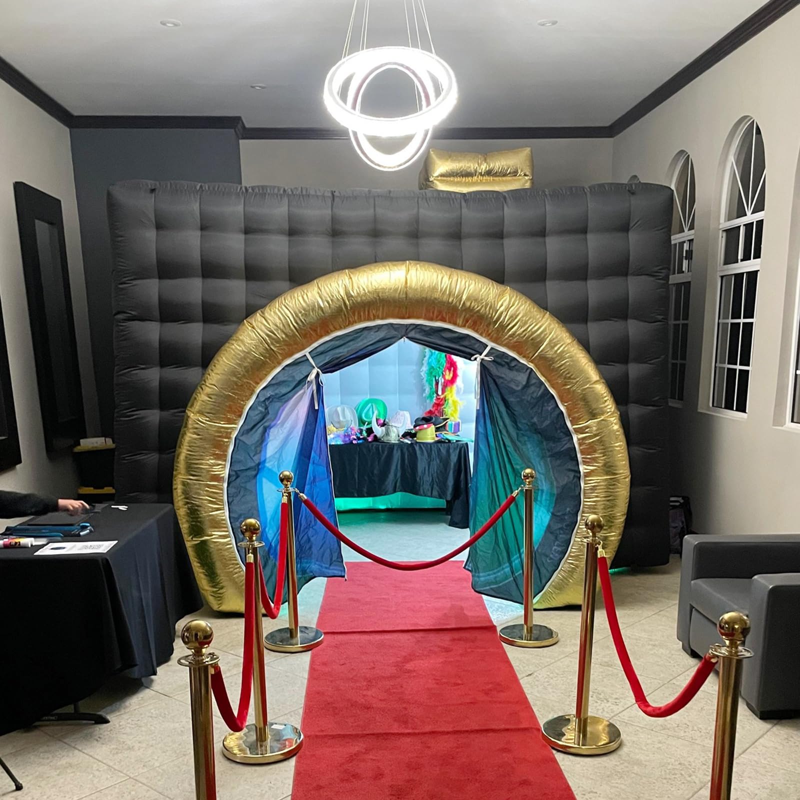 SAYOK Inflatable Party Tent Inflatable Nightclub White Inflatable Camera Photo Booth Enclosure Inflatable Cube Tent for Event, Show, Exhibition, Bars, Clubs, Tourism, Parties