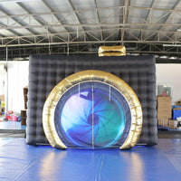 SAYOK Inflatable Party Tent Inflatable Nightclub White Inflatable Camera Photo Booth Enclosure Inflatable Cube Tent for Event, Show, Exhibition, Bars, Clubs, Tourism, Parties