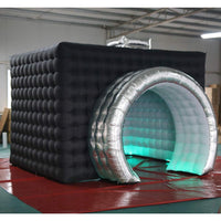 SAYOK Inflatable Party Tent Inflatable Nightclub White Inflatable Camera Photo Booth Enclosure Inflatable Cube Tent for Event, Show, Exhibition, Bars, Clubs, Tourism, Parties