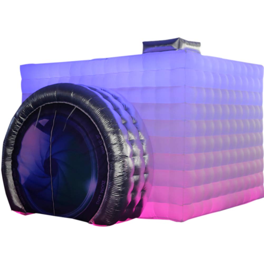 SAYOK Inflatable Party Tent Inflatable Nightclub White Inflatable Camera Photo Booth Enclosure Inflatable Cube Tent for Event, Show, Exhibition, Bars, Clubs, Tourism, Parties