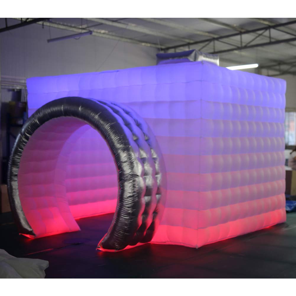 SAYOK Inflatable Party Tent Inflatable Nightclub White Inflatable Camera Photo Booth Enclosure Inflatable Cube Tent for Event, Show, Exhibition, Bars, Clubs, Tourism, Parties