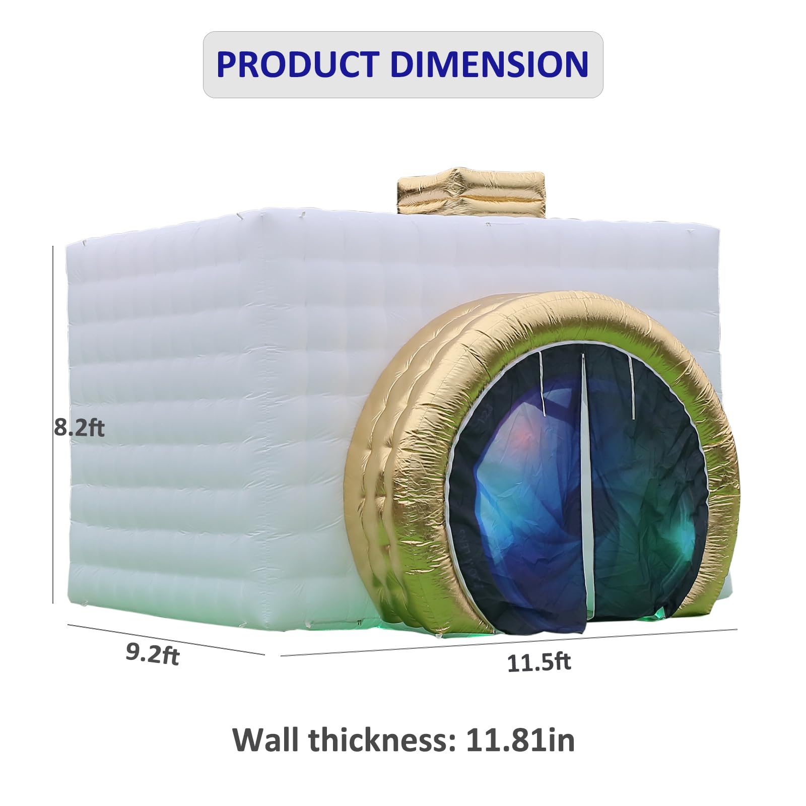 SAYOK Inflatable Party Tent Inflatable Nightclub White Inflatable Camera Photo Booth Enclosure Inflatable Cube Tent for Event, Show, Exhibition, Bars, Clubs, Tourism, Parties