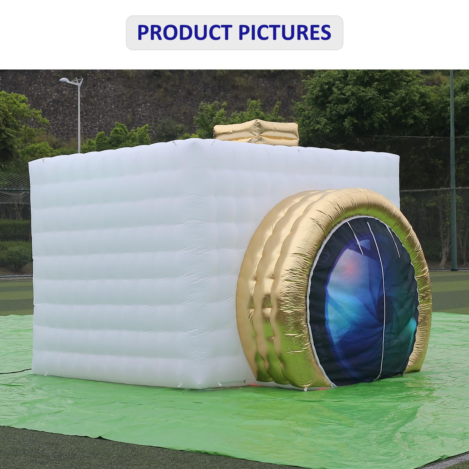 SAYOK Inflatable Party Tent Inflatable Nightclub White Inflatable Camera Photo Booth Enclosure Inflatable Cube Tent for Event, Show, Exhibition, Bars, Clubs, Tourism, Parties