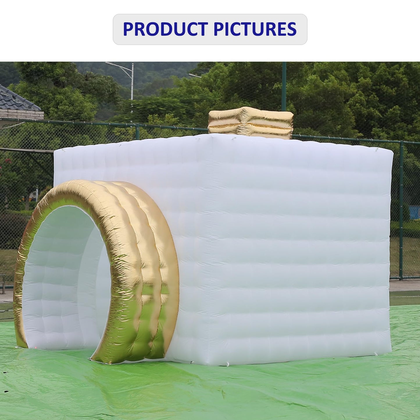 SAYOK Inflatable Party Tent Inflatable Nightclub White Inflatable Camera Photo Booth Enclosure Inflatable Cube Tent for Event, Show, Exhibition, Bars, Clubs, Tourism, Parties