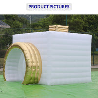 SAYOK Inflatable Party Tent Inflatable Nightclub White Inflatable Camera Photo Booth Enclosure Inflatable Cube Tent for Event, Show, Exhibition, Bars, Clubs, Tourism, Parties