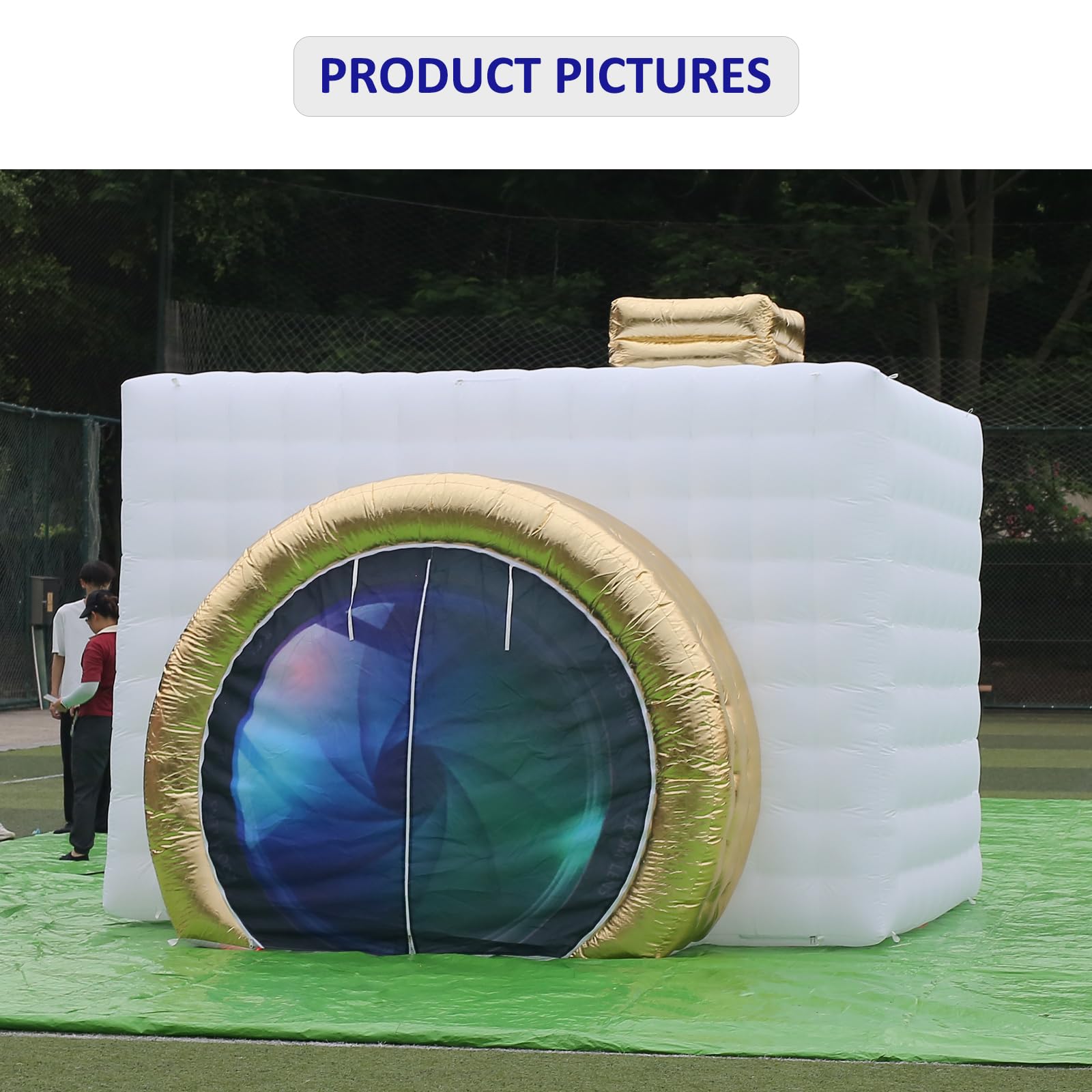 SAYOK Inflatable Party Tent Inflatable Nightclub White Inflatable Camera Photo Booth Enclosure Inflatable Cube Tent for Event, Show, Exhibition, Bars, Clubs, Tourism, Parties