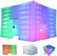 SAYOK Portable Large Inflatable Air Cube Tent Fancy Inflatable Marquee Tent House Night Club for Party Event Exhibition Wedding Business/Private Use