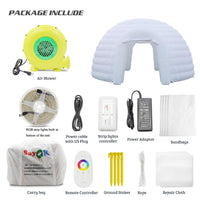 SAYOK Outdoor Portable Inflatable Igloo Dome Tent with Led Light for Party Wedding Event Camping