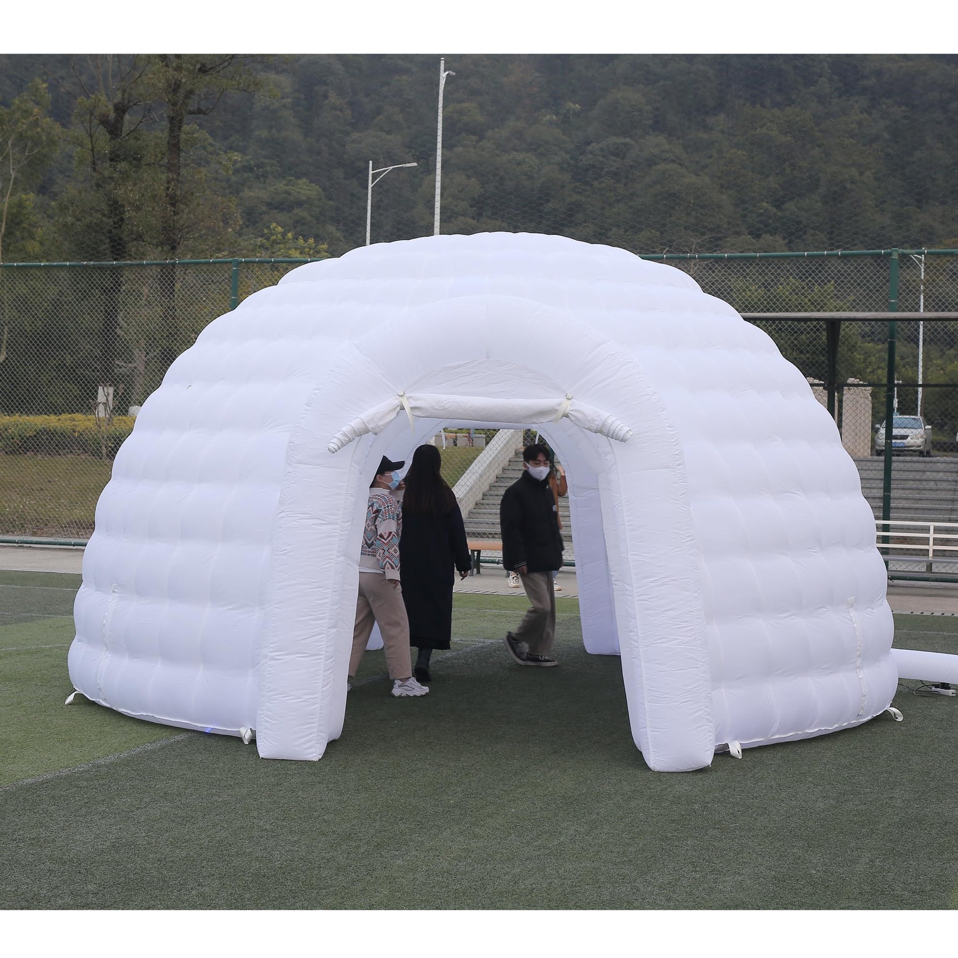 SAYOK Outdoor Portable Inflatable Igloo Dome Tent with Led Light for Party Wedding Event Camping
